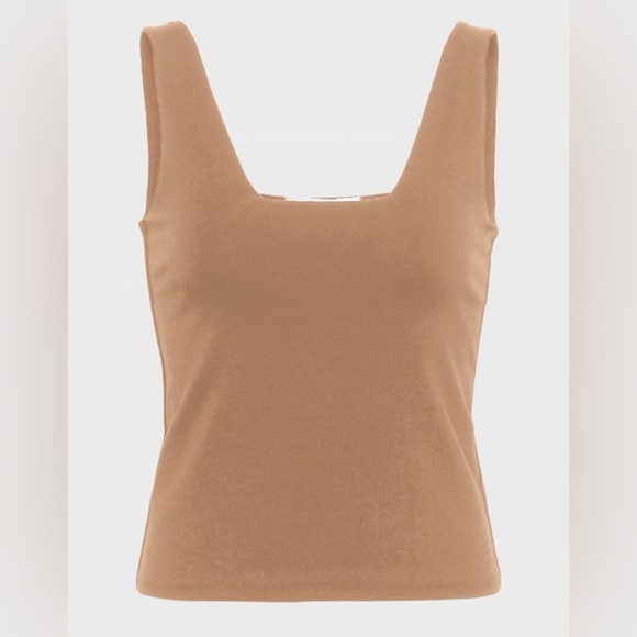 Vince SQUARE NK STRECTH TANK Camel - Picture 4 of 9